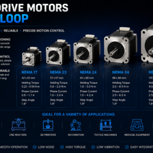 Step drive motors open loop